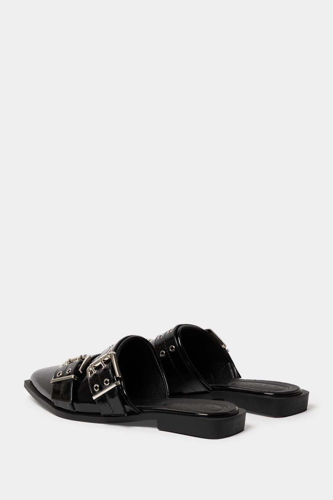 Tianna Buckle And Eyelet Mule