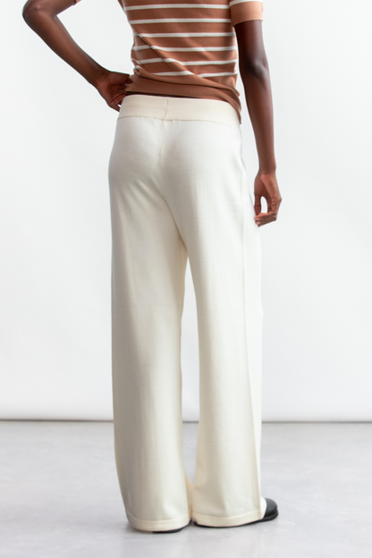Tara Wide Leg _ 162895 _ Ecru