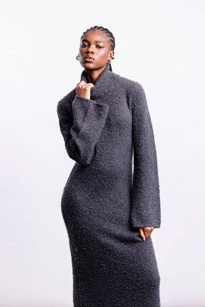 Maryam Knitwear Maxi Dress _ 157103 _ Charcoal