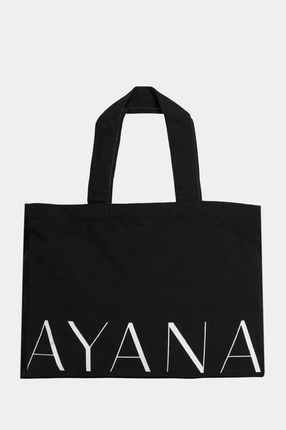 Ayana Branded Tote _ 159172 _ Black Texture