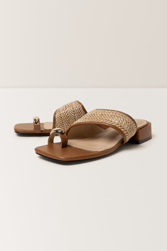 Tintswalo Raffia Toe Post Heel