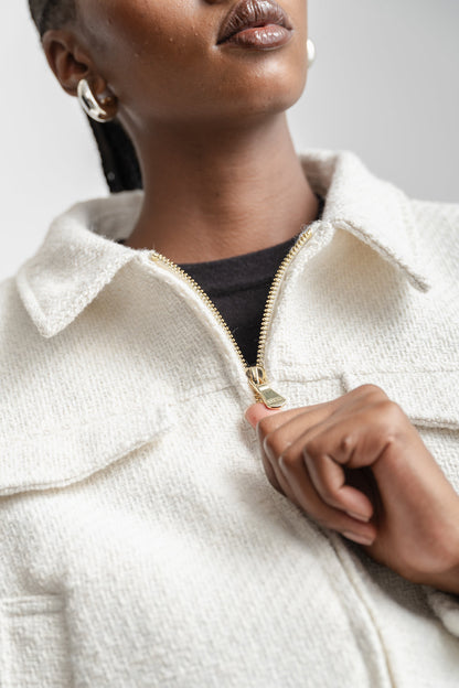 Elzaan Boucle Bomber _ 161448 _ Milk