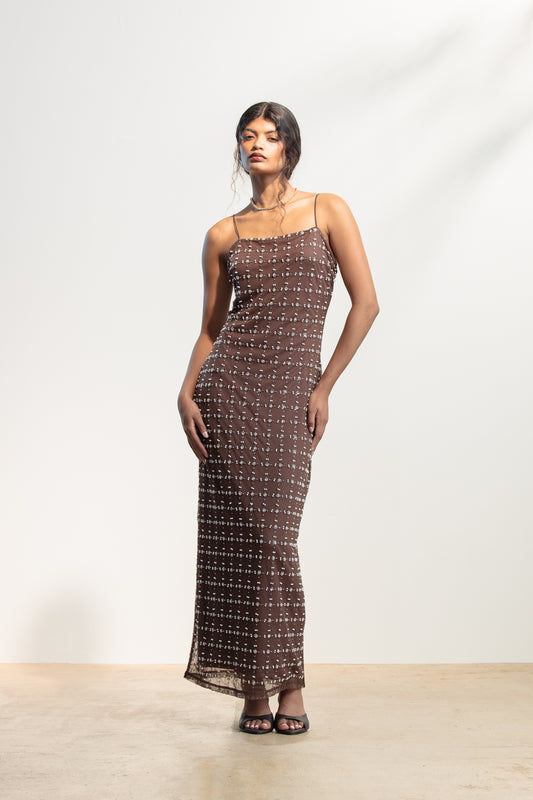 Nkhenisani Embellished Mesh Dress