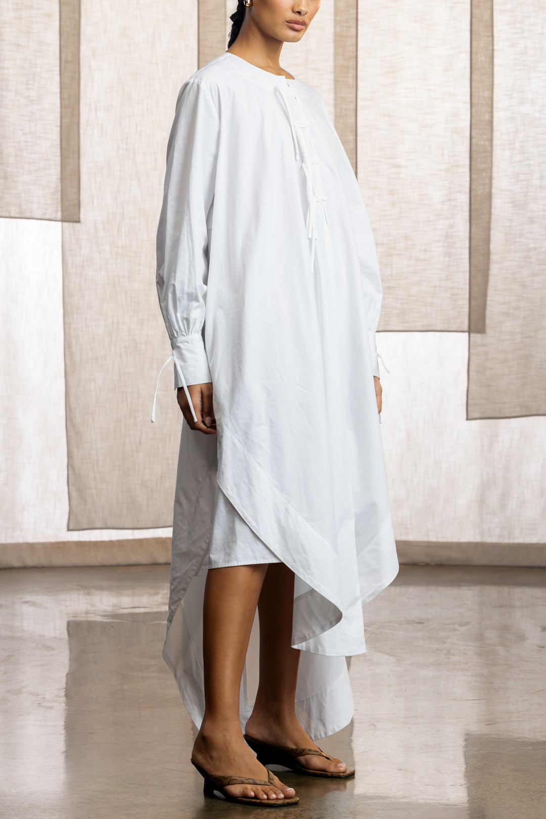 Kai Cotton Long Sleeve Shirt Dress
