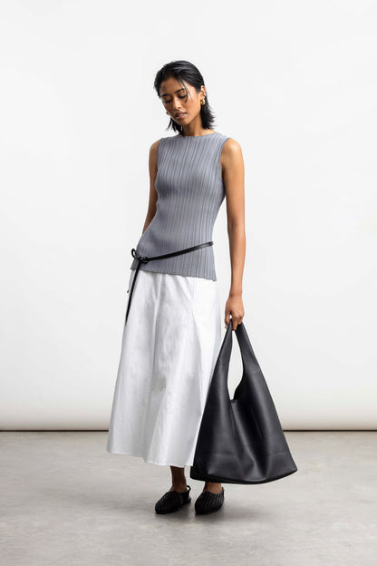 Salma Sleeveless Rib Knit _ 169649 _ Charcoal