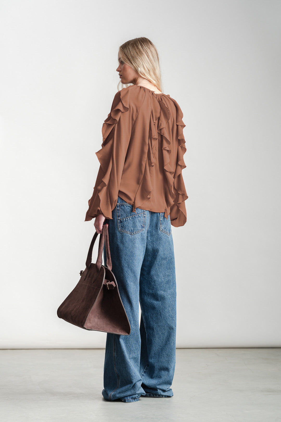 Eli Frill Blouse _ 163838 _ Stone