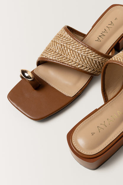 Tintswalo Raffia Toe Post Heel