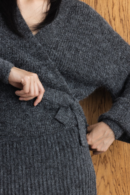 Yoliswa Mock Wrap Knit Top
