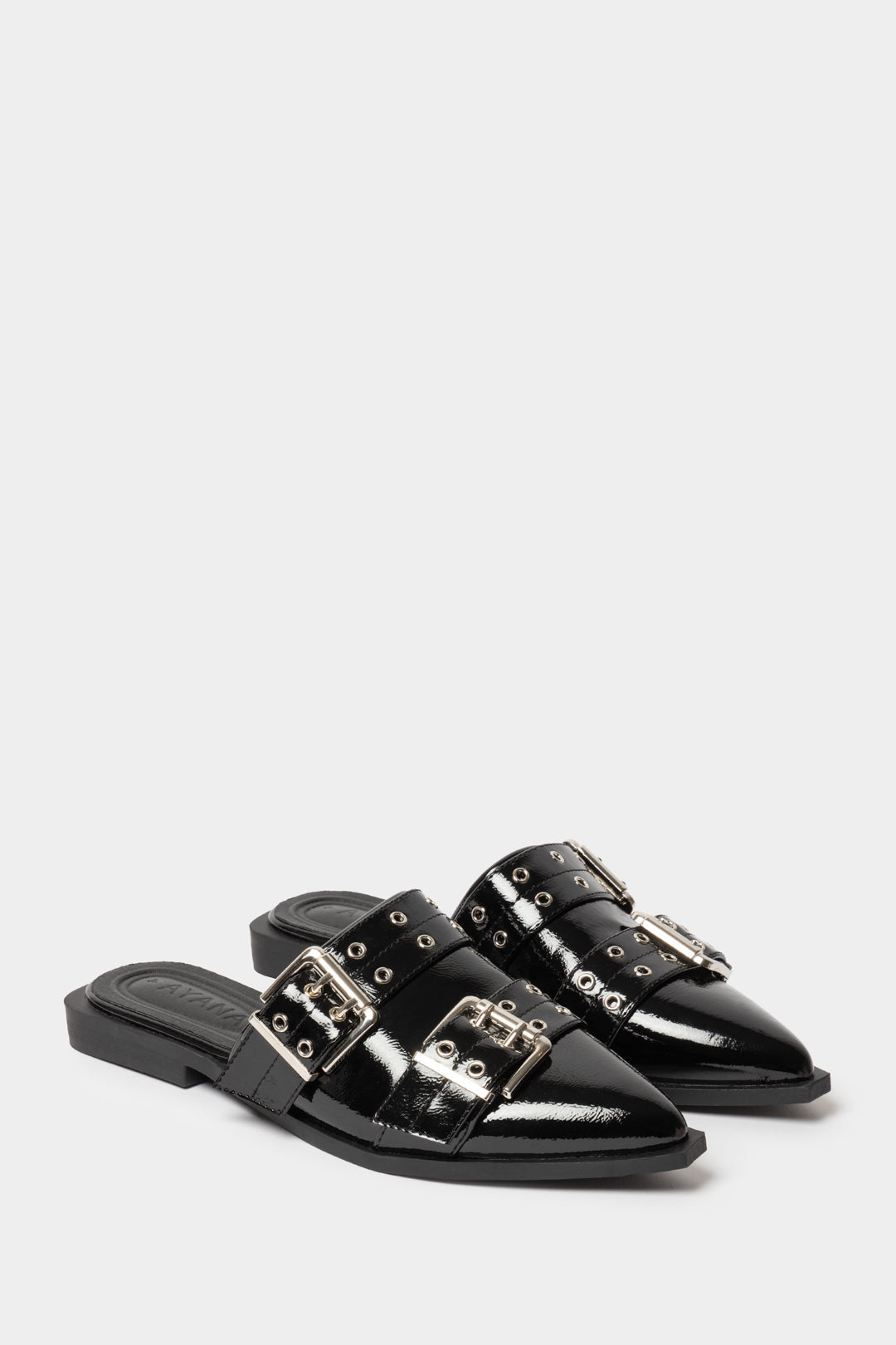 Tianna Buckle And Eyelet Mule