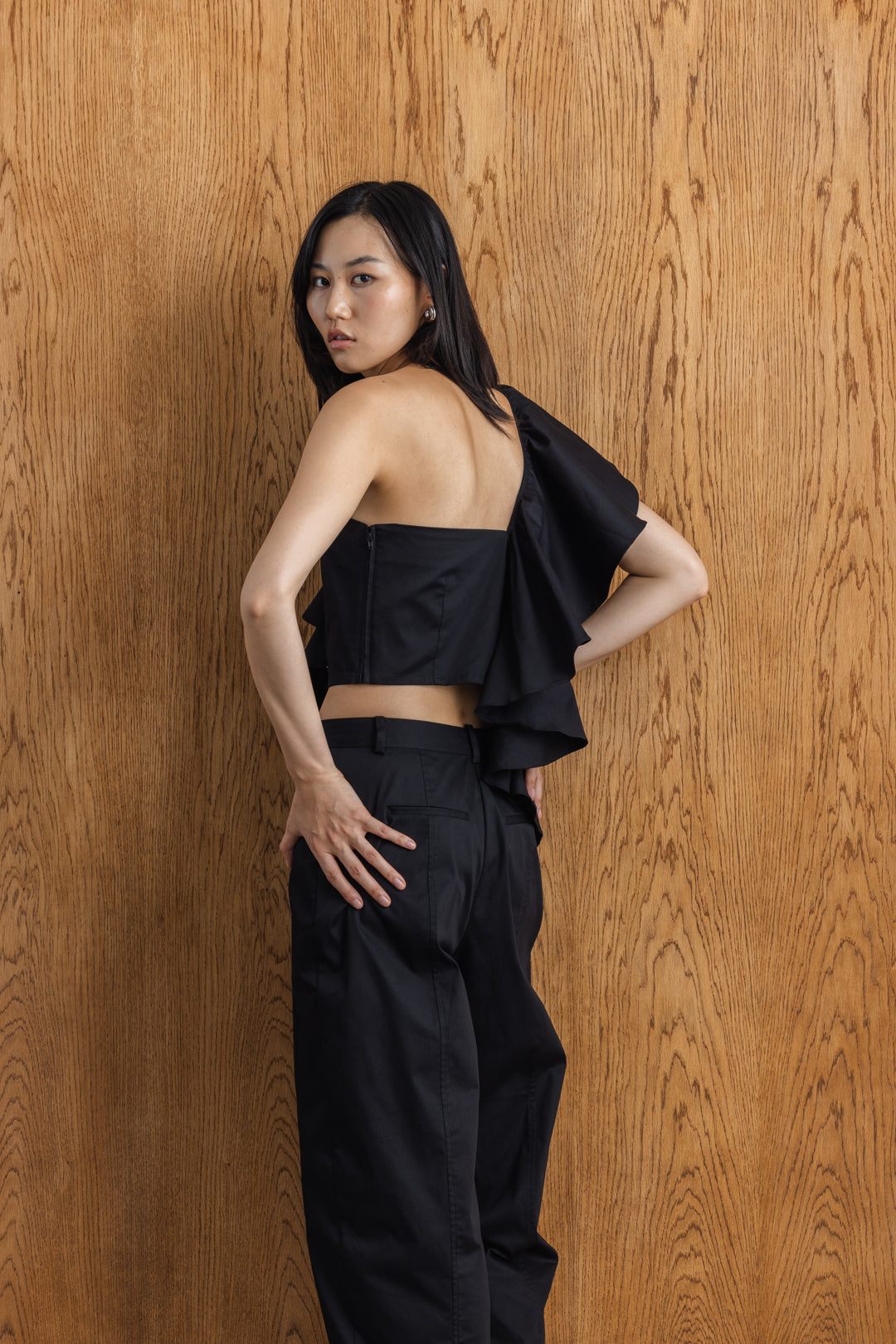 Vuyiseka Ruffle One-Shoulder Top – AYANA