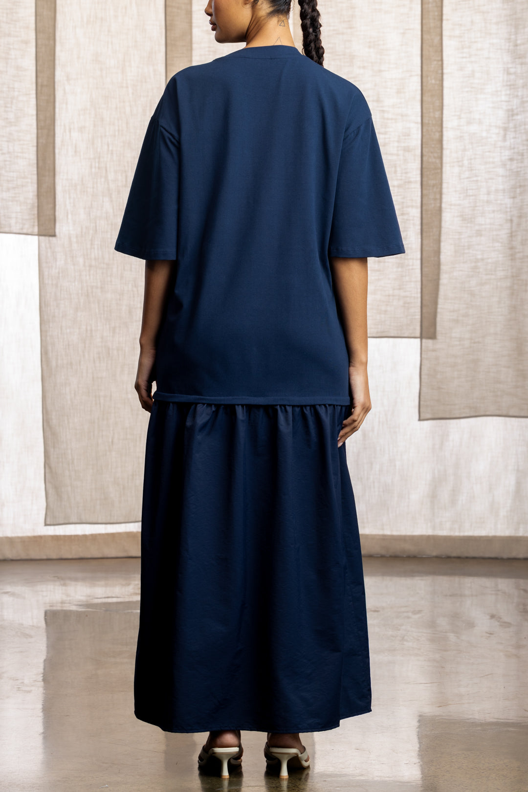 Whardah Knit Woven T-Shirt Maxi