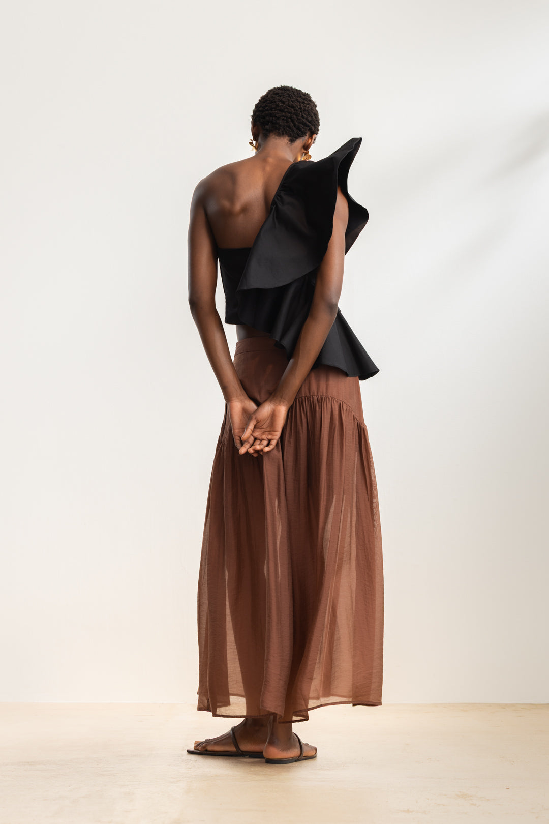 Vuyiseka Ruffle One-Shoulder Top