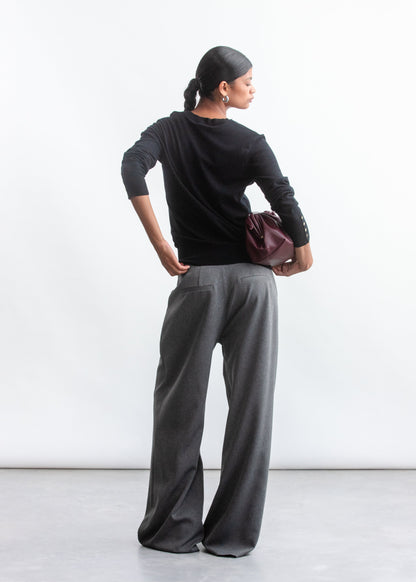 Emma Crewneck Knitwear _ 157615 _ Black Texture