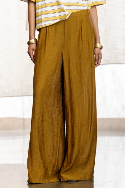 Arya Wide Leg Sheer Pant With Layering Wrap Skirt