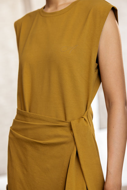 Maeve Sleeveless Wrap Tie Dress