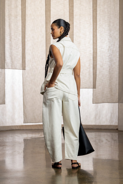 Nisrina Panelled Barrel Leg Pant