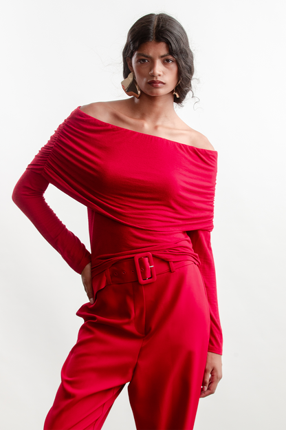 Mishca Off The Shoulder Top _ 157944 _ Red