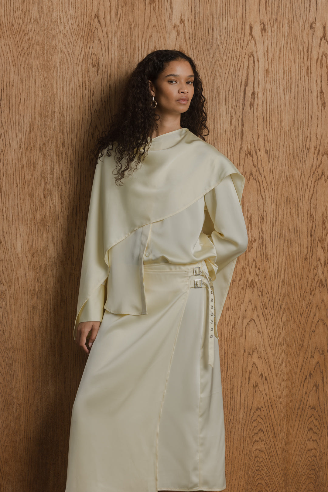 Celeste Satin Wrap Skirt