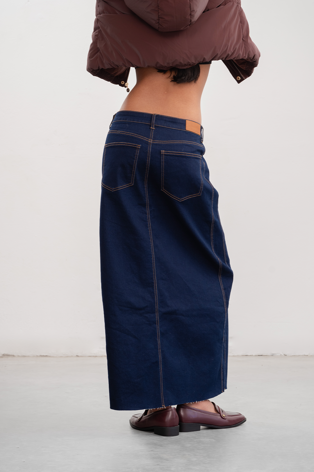 Ivy Denim Skirt _ 157597 _ Dark Blue