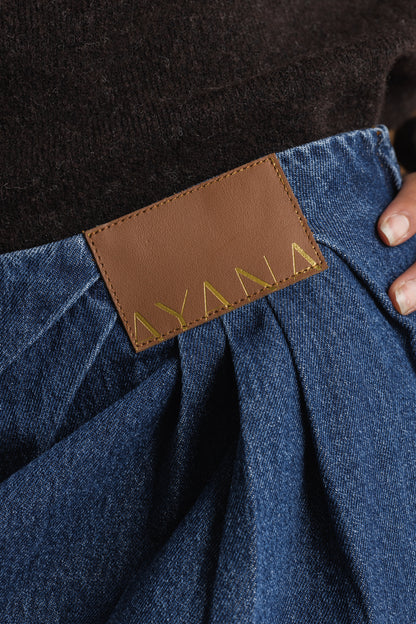 Mirembe Draped Denim Skirt