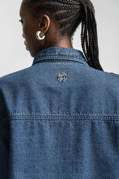 Charne Denim Shacket _ 162877 _ Dark Blue