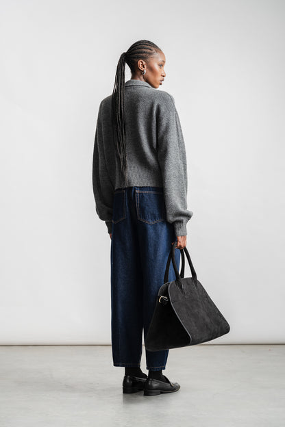 Kimberley Chunky Zip-Through Cardi _ 162052 _ Charcoal