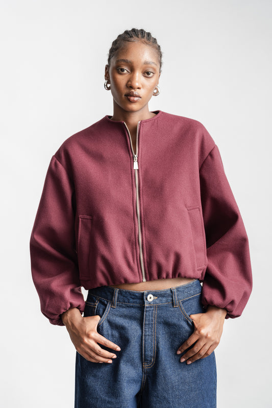 Scarlett Bomber Jacket _ 160136 _ Burgundy