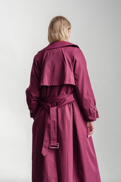 Meg Trench Coat _ 161906 _ Burgundy
