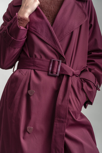 Meg Trench Coat _ 161906 _ Burgundy