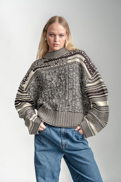 Ruth Chunky Cable Knit Jumper _ 161577 _ Milk