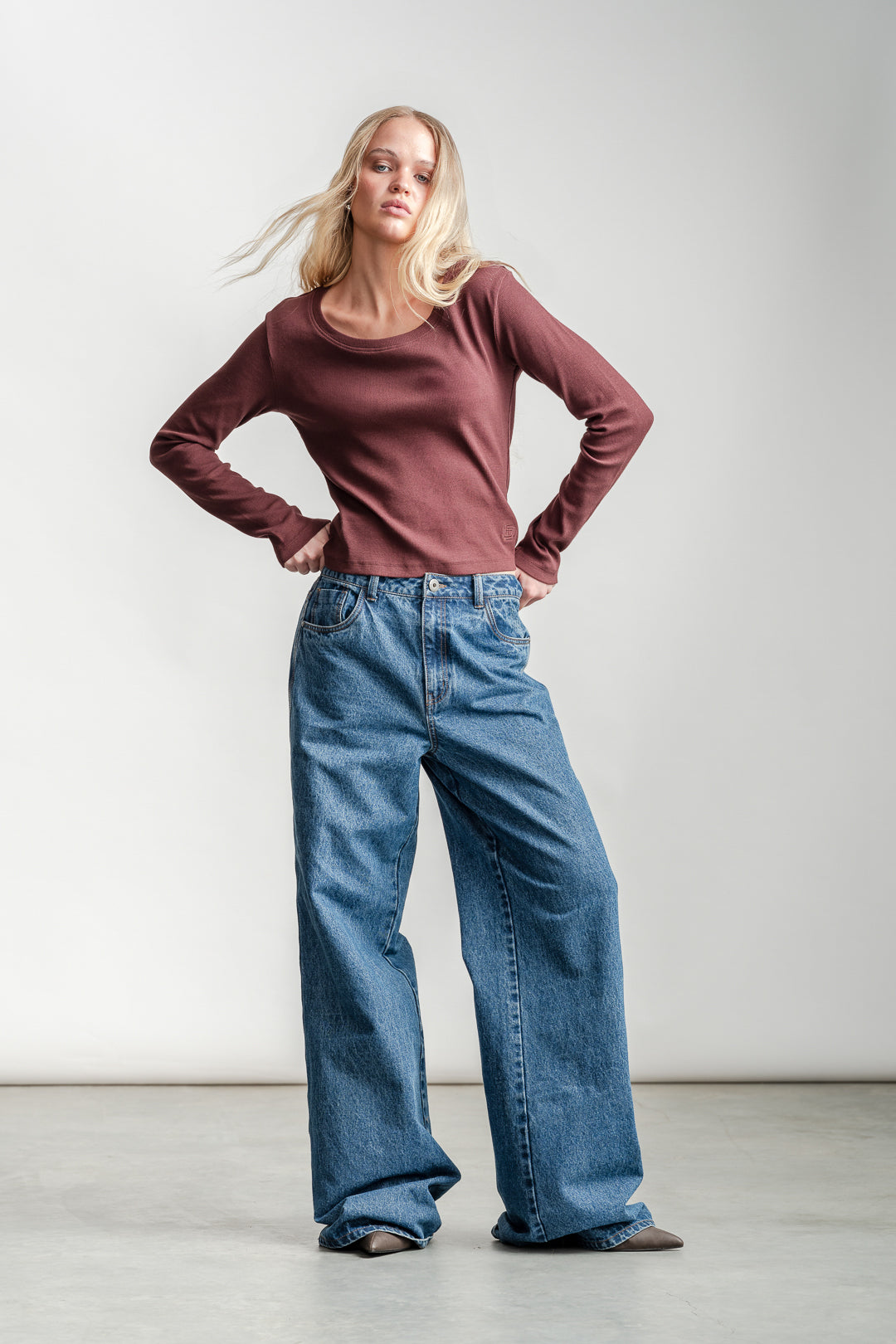 Kefilwe Scoop Neck Rib Top _ 162823 _ Oatmeal