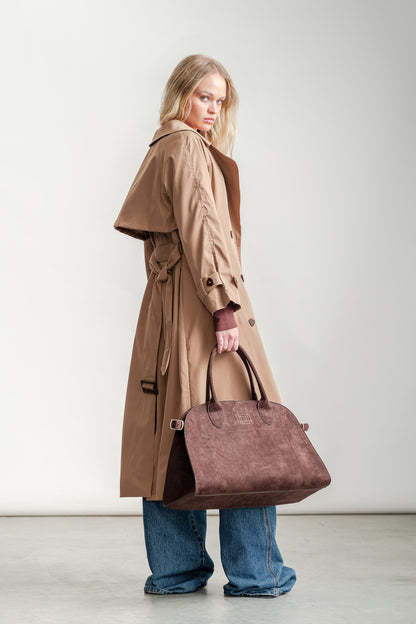 Meg Trench Coat _ 158607 _ Stone