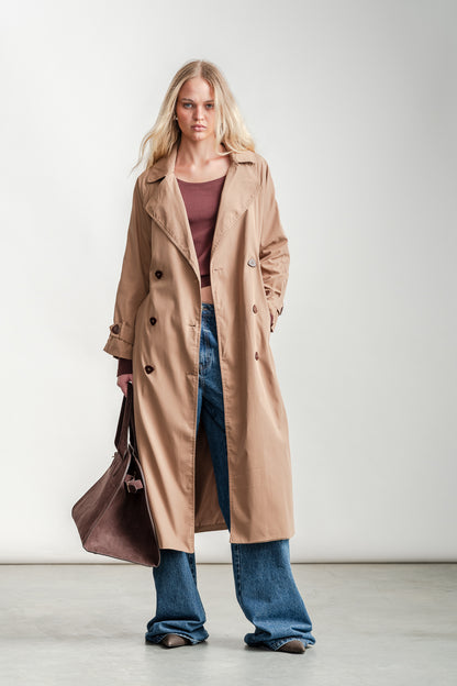 Meg Trench Coat _ 158607 _ Stone