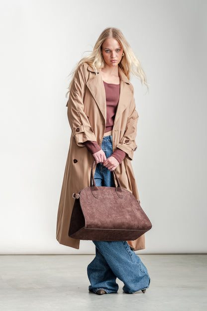 Meg Trench Coat _ 158607 _ Stone