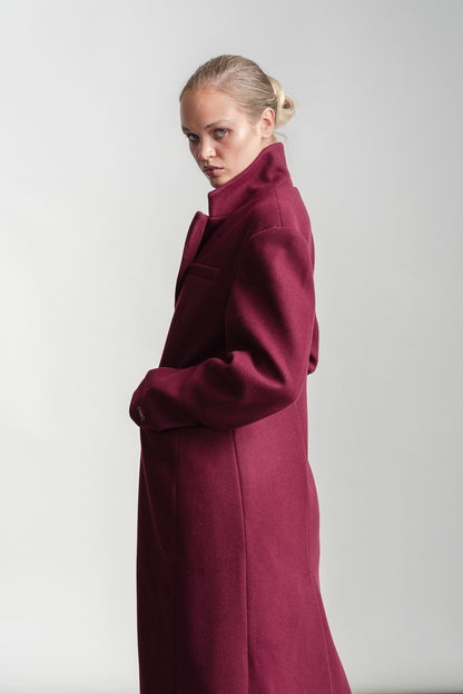Kyla Duster Coat _ 161281 _ Burgundy