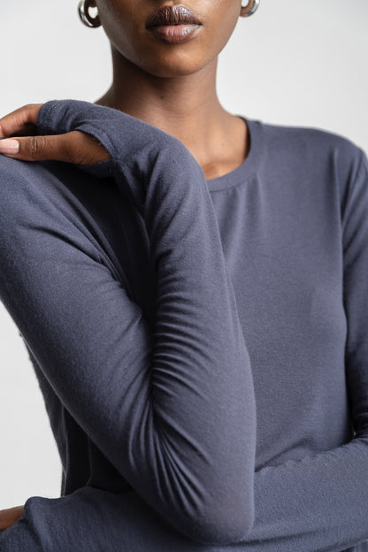 Leah Cut And Sew Layering Top _ 160732 _ Navy