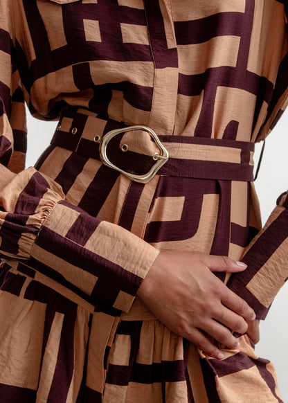 Jami Shirt Dress _ 157662 _ Brown