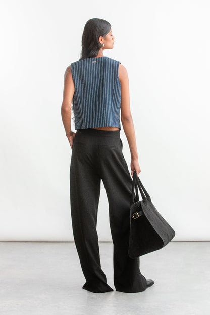 Eva Wide Leg _ 157522 _ Black Texture