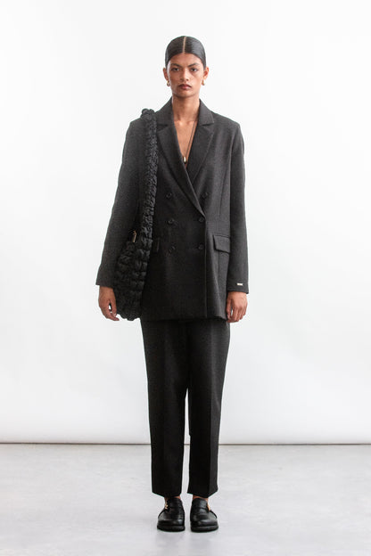 Liyann Oversized Blazer _ 158337 _ Black Texture