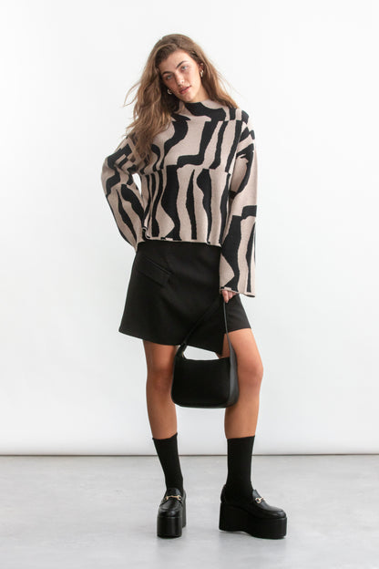 Winnie High-Neck Jumper _ 157628 _ Stone