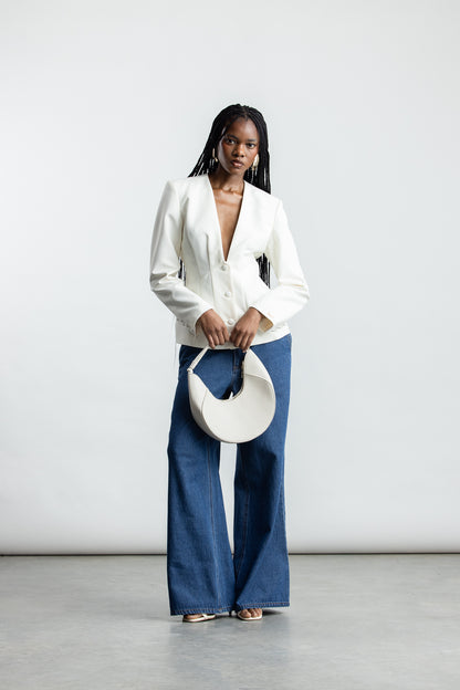 Zuri Hourglass Blazer _ 170768 _ Milk