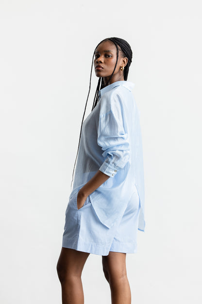 Taylor Sheer Shirt _ 168597 _ Pale Blue