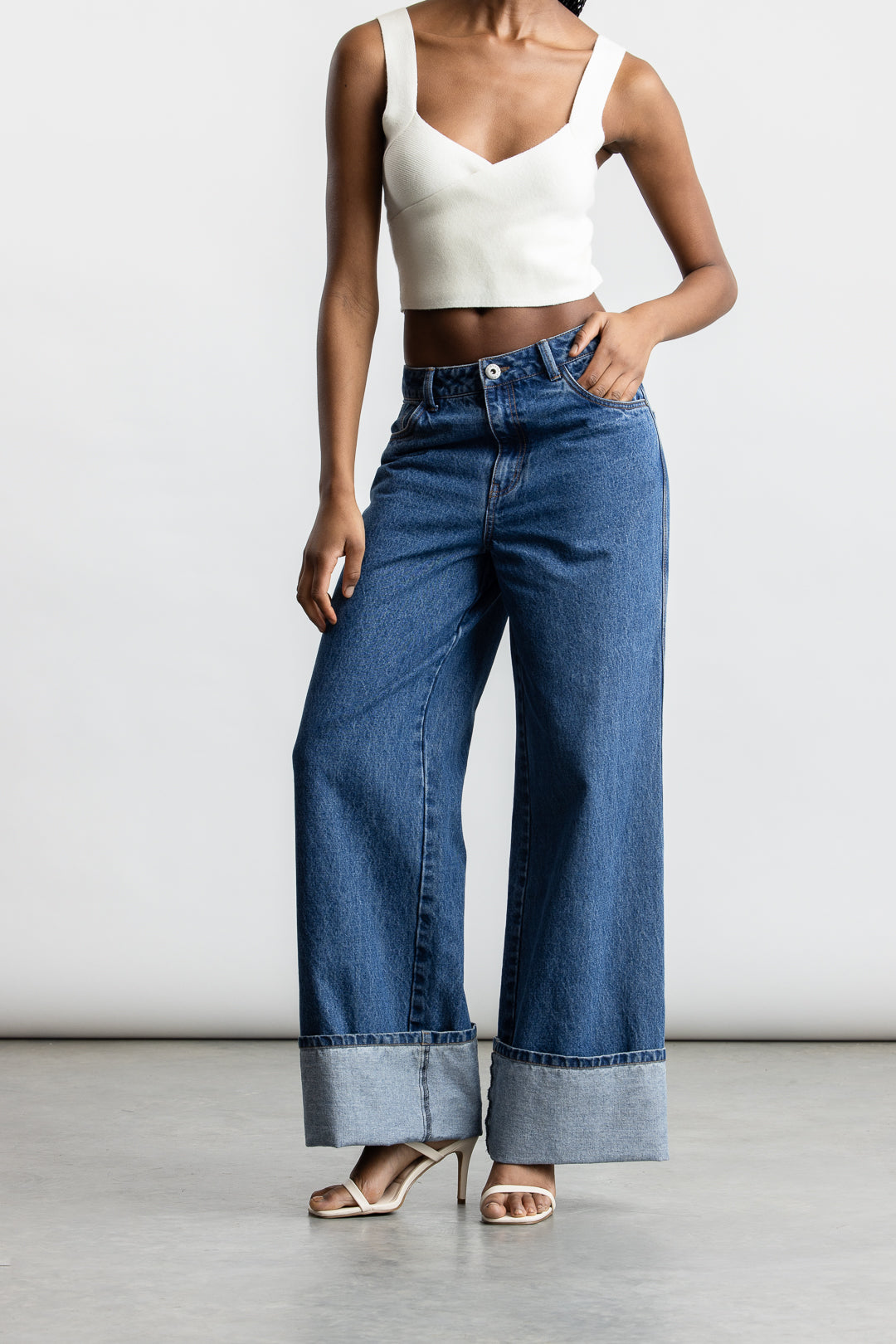 Zinzi Wrap Cropped Knit _ 169650 _ Beige