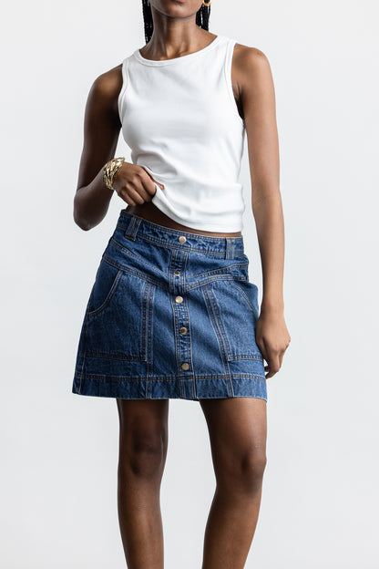 Masego Denim Mini Skirt _ 165877 _ Blue Denim