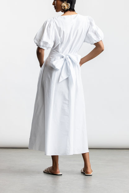 Kavita Puff Sleeve Midi _ 173160 _ White