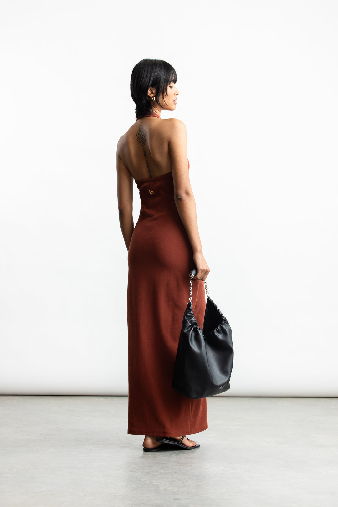 Marlowe Halter Bodycon _ 164838 _ Brown