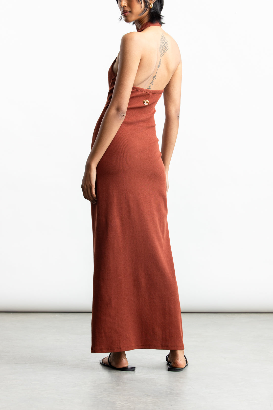 Marlowe Halter Bodycon _ 164838 _ Brown