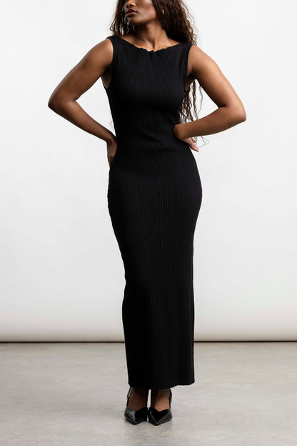 Cacia Knitwear Maxi _ 168291 _ Black Texture