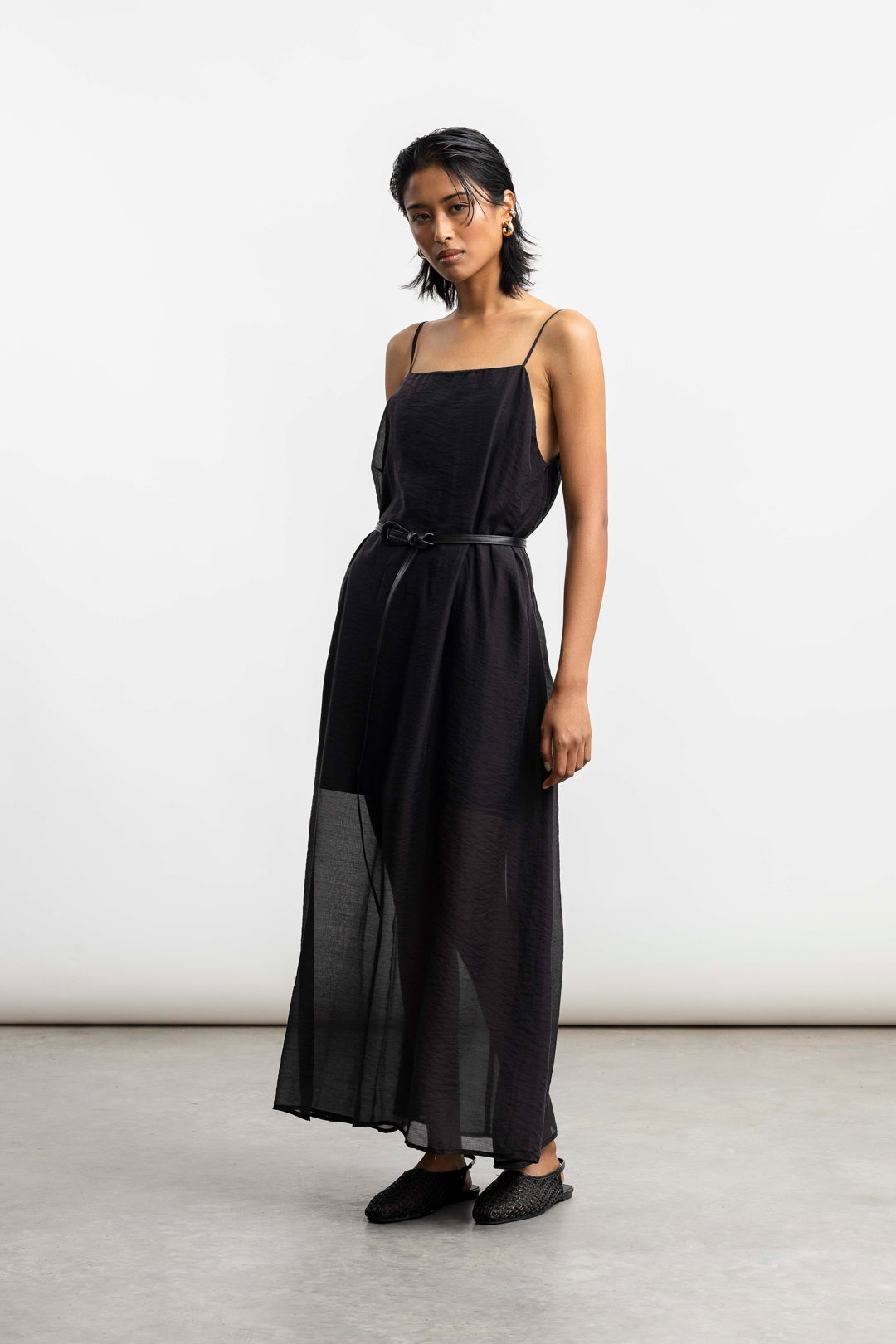 Zayn Trapeze Midi _ 168387 _ Black Texture