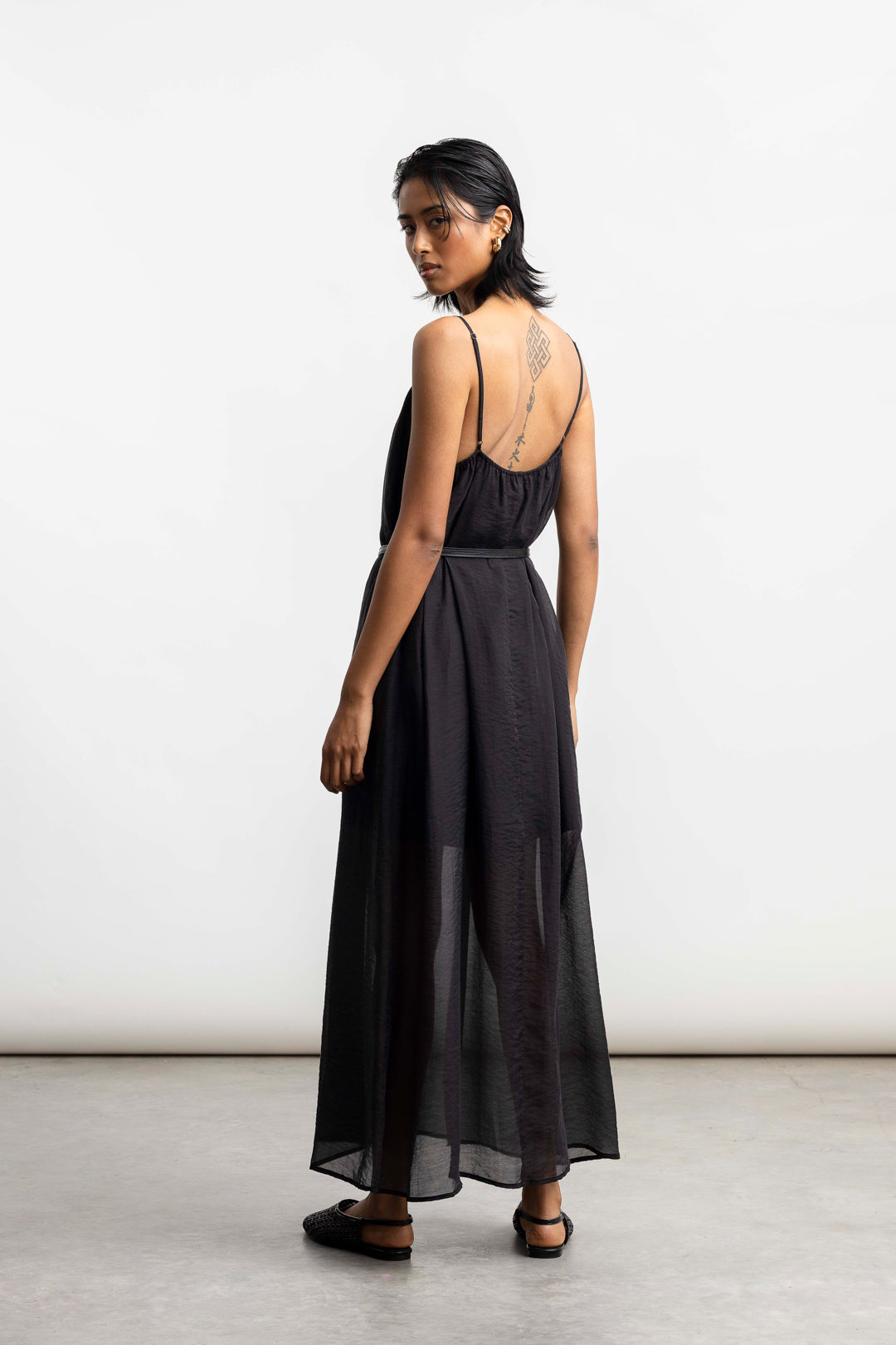 Zayn Trapeze Midi _ 168387 _ Black Texture